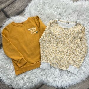 Old Navy Kids' Yellow and White Floral Tops